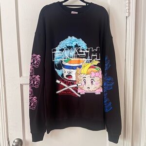 TenCo Zushi Black Graphic Crewneck Sweater
